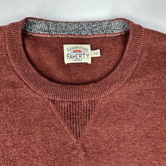 Fatherly Women's Brown Crewneck Cashmere Cotton Long Sleeve Knit Sweater S/C36.9 - Picture 7 of 13